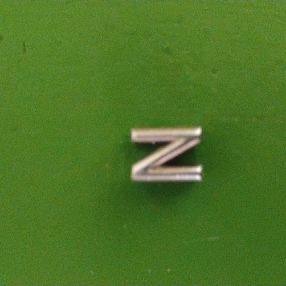 Silver Letter N Charm